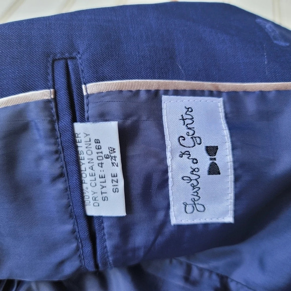 Jewels & Gents 100% Polyester Boys Dress Coat Suit Blazer Blue Formal Sz 6 - Picture 11 of 12